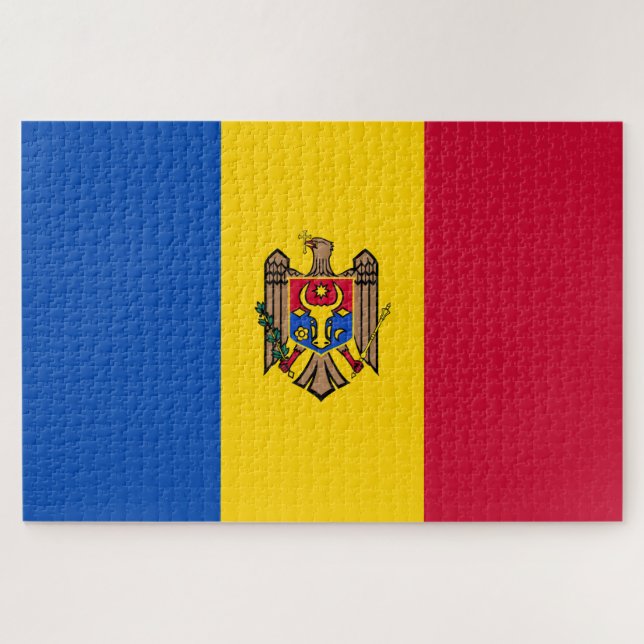 Quebra-cabeça Bandeira da Moldávia (Horizontal)