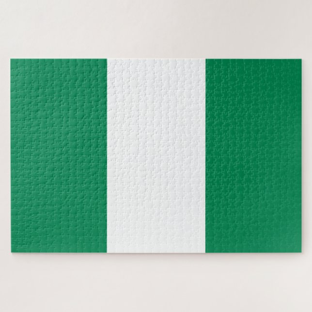 Quebra-cabeça Bandeira da Nigéria (Horizontal)