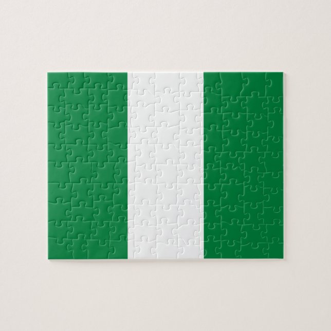 Quebra-cabeça Bandeira da Nigéria (Horizontal)