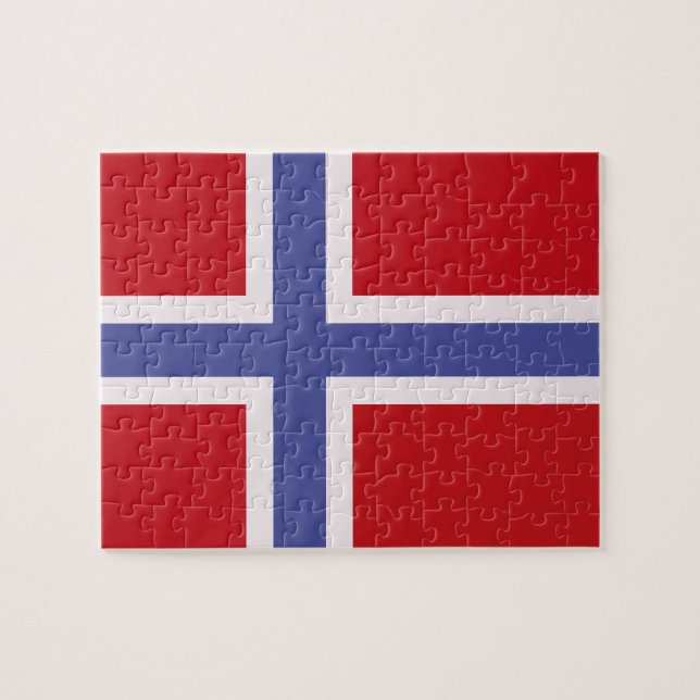 Quebra-cabeça Bandeira da Noruega (Horizontal)
