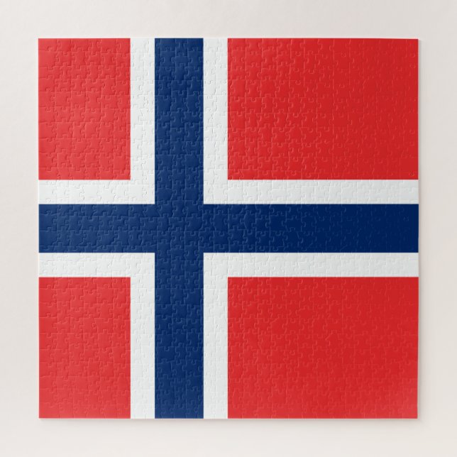 Quebra-cabeça Bandeira da Noruega (Vertical)