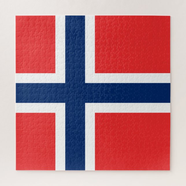 Quebra-cabeça Bandeira da Noruega (Vertical)