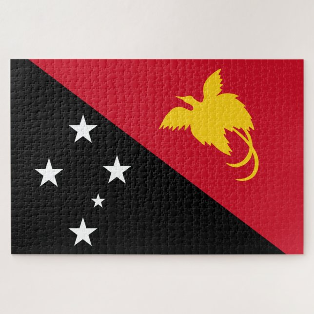 Quebra-cabeça Bandeira da Papua-Nova Guiné (Horizontal)