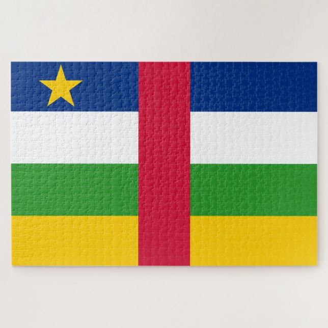 Quebra-cabeça Bandeira da República Centro-Africana (RCA) (Horizontal)
