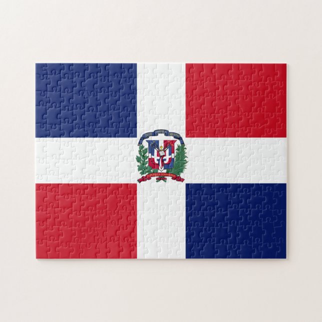 Quebra-cabeça Bandeira da República Dominicana (Horizontal)