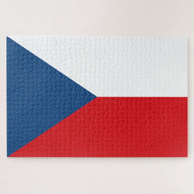 Quebra-cabeça Bandeira da República Tcheca (Horizontal)