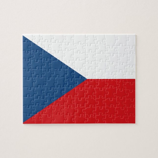 Quebra-cabeça Bandeira da República Tcheca (Horizontal)