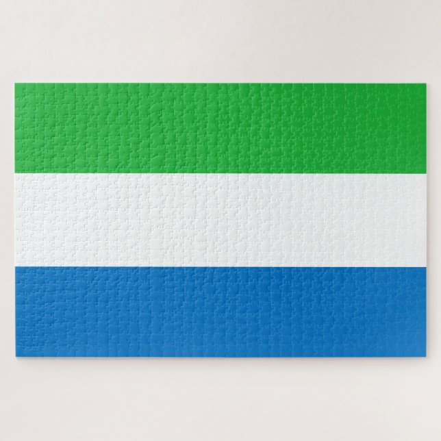 Quebra-cabeça Bandeira da Serra Leoa (Horizontal)