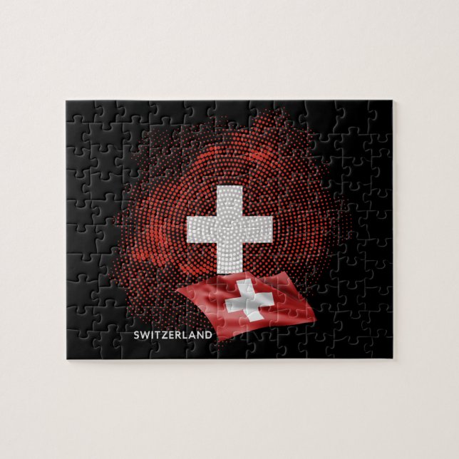 Quebra-cabeça bandeira da Suíça (Horizontal)