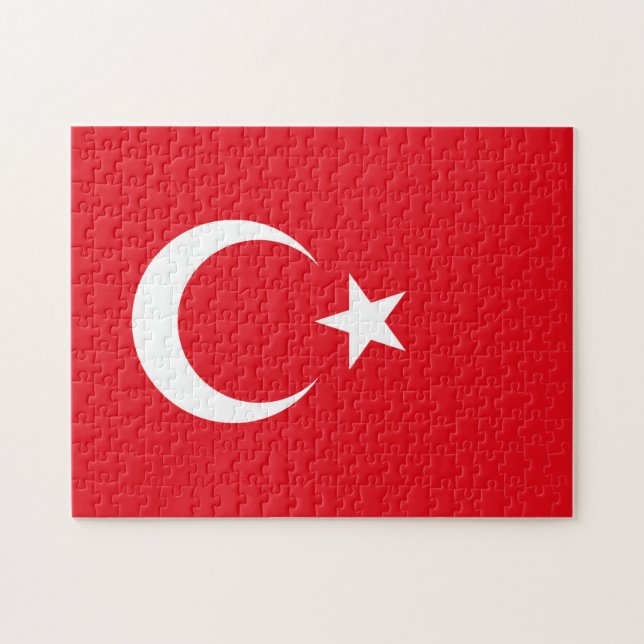 Quebra-cabeça Bandeira da Turquia (Horizontal)