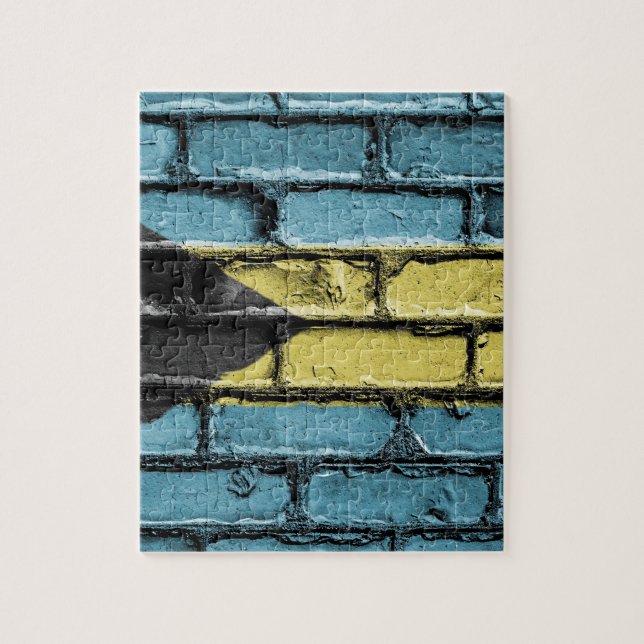 Quebra-cabeça Bandeira das Bahamas (Vertical)