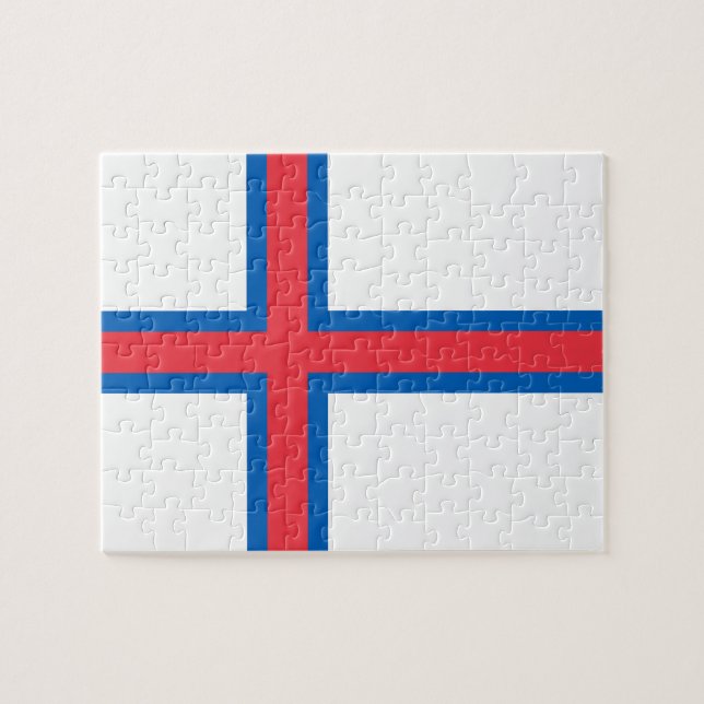 Quebra-cabeça Bandeira das Ilhas Faroé (Horizontal)
