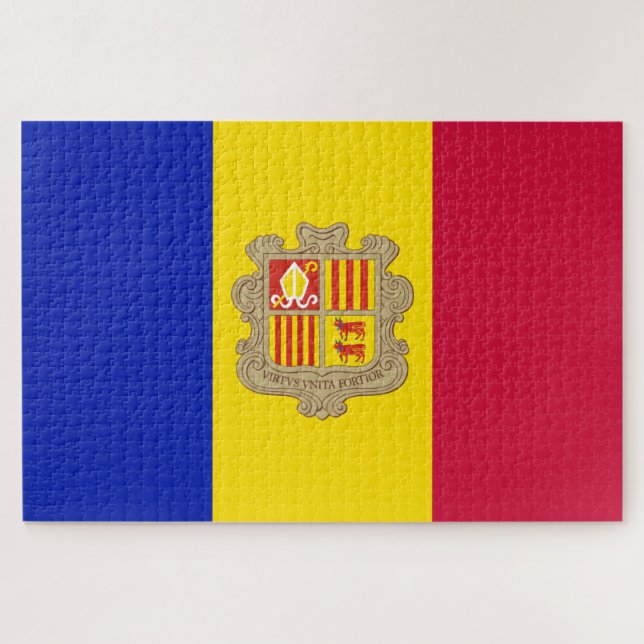 Quebra-cabeça Bandeira de Andorra (Horizontal)