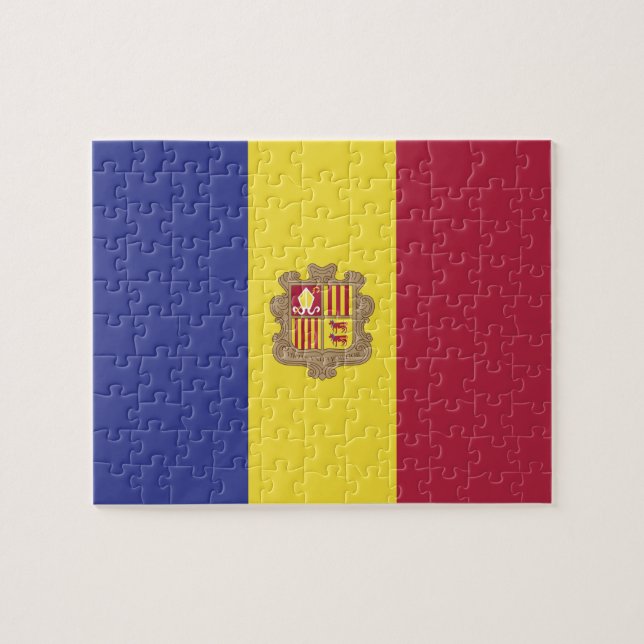 Quebra-cabeça Bandeira de Andorra (Horizontal)
