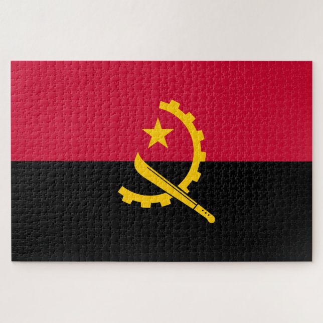Quebra-cabeça Bandeira de Angola (Horizontal)
