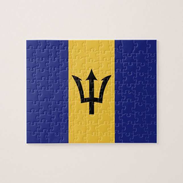 Quebra-cabeça bandeira de Barbados (Horizontal)