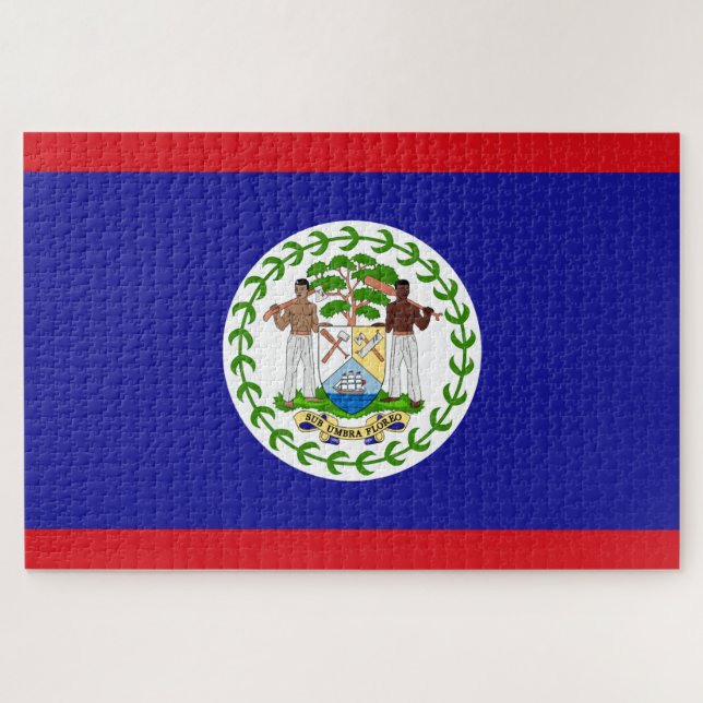 Quebra-cabeça Bandeira de Belize (Horizontal)