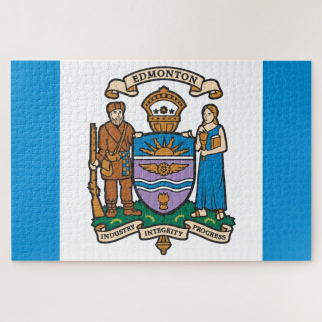 Quebra-cabeça Bandeira de Edmonton (Alberta, Canadá) (Horizontal)