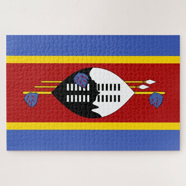 Quebra-cabeça Bandeira de Eswatini (Suazilândia) (Horizontal)