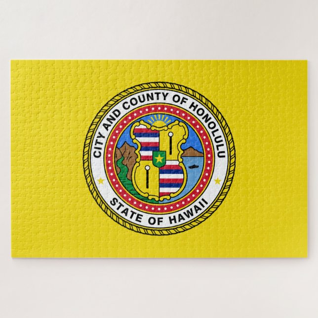 Quebra-cabeça Bandeira de Honolulu (Havaí) (Horizontal)