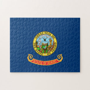 Quebra-cabeça Bandeira de Idaho: o Estado Pedra Preciosa, Montan