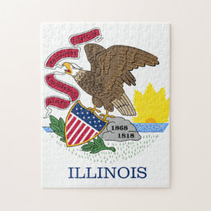 Quebra-cabeça bandeira de Illinois