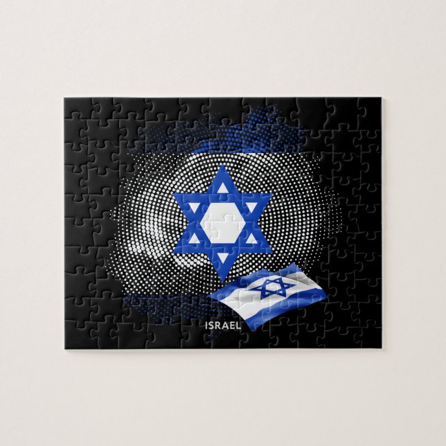 Quebra-cabeça bandeira de Israel (Horizontal)