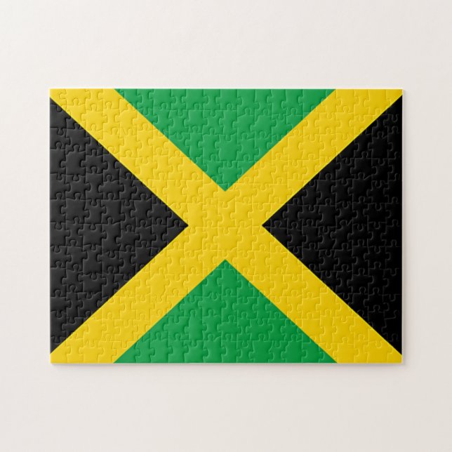 Quebra-cabeça Bandeira de Jamaica (Horizontal)