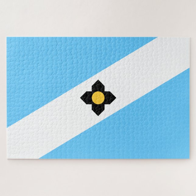 Quebra-cabeça Bandeira de Madison (Wisconsin) (Horizontal)