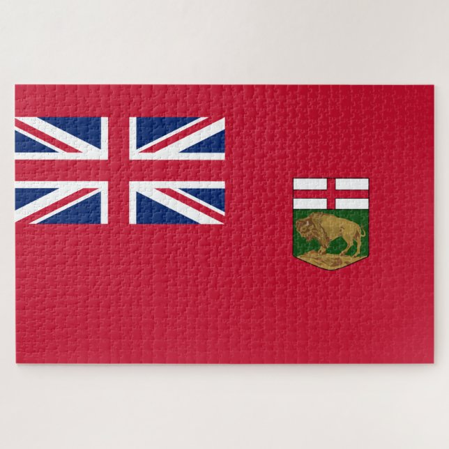 Quebra-cabeça Bandeira de Manitoba (Horizontal)
