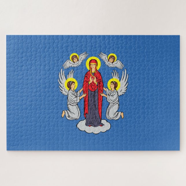 Quebra-cabeça Bandeira de Minsk (Bielorrússia) (Horizontal)