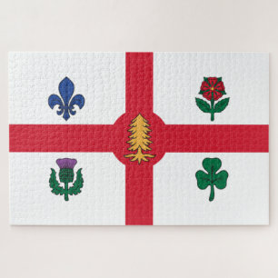 Quebra-cabeça Bandeira de Montreal (Quebec, Canadá)
