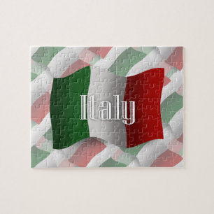 Quebra-cabeça Bandeira de ondulação de Italia
