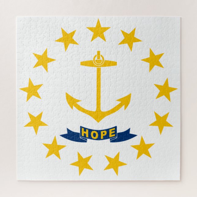 Quebra-cabeça Bandeira de Rhode Island (Estado dos EUA) (Vertical)