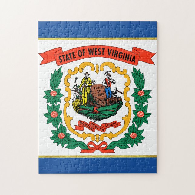 Quebra-cabeça Bandeira de West Virginia (Vertical)