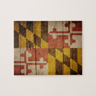 Quebra-cabeça Bandeira de Wood Maryland robusto