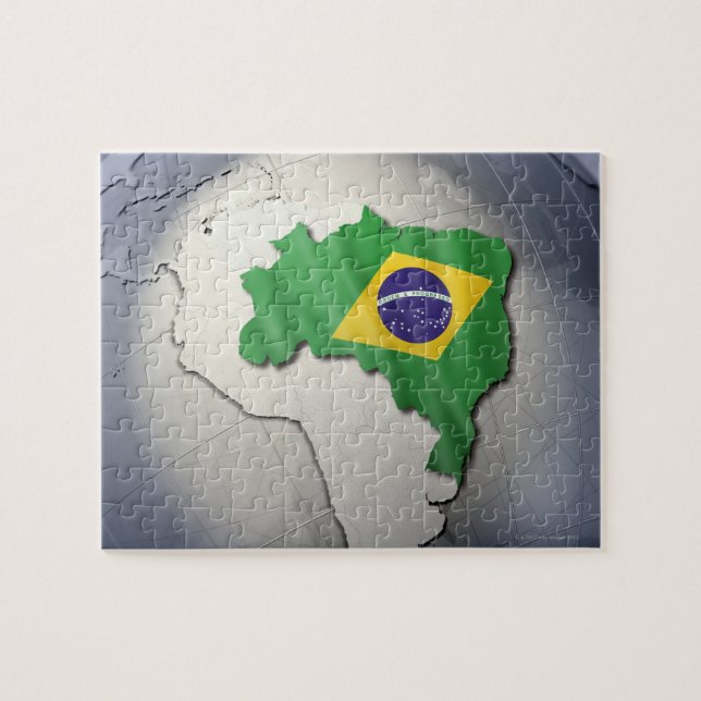 Quebra-cabeça Bandeira do Brasil (Horizontal)