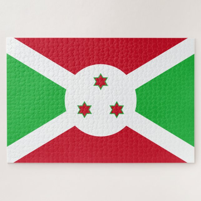 Quebra-cabeça Bandeira do Burundi (Horizontal)