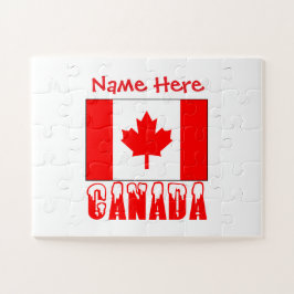Quebra-cabeça Bandeira do Canadá Personalizada Presente Personal