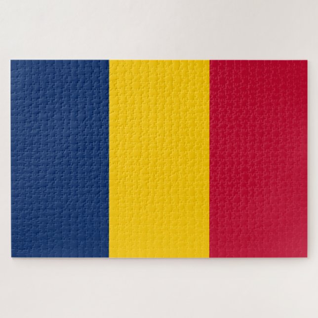 Quebra-cabeça Bandeira do Chade (País Africano) (Horizontal)