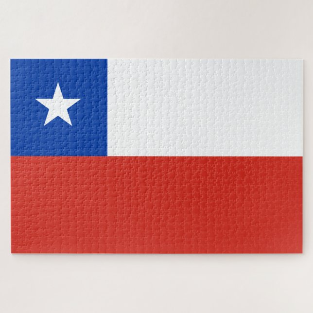Quebra-cabeça Bandeira do Chile (Horizontal)
