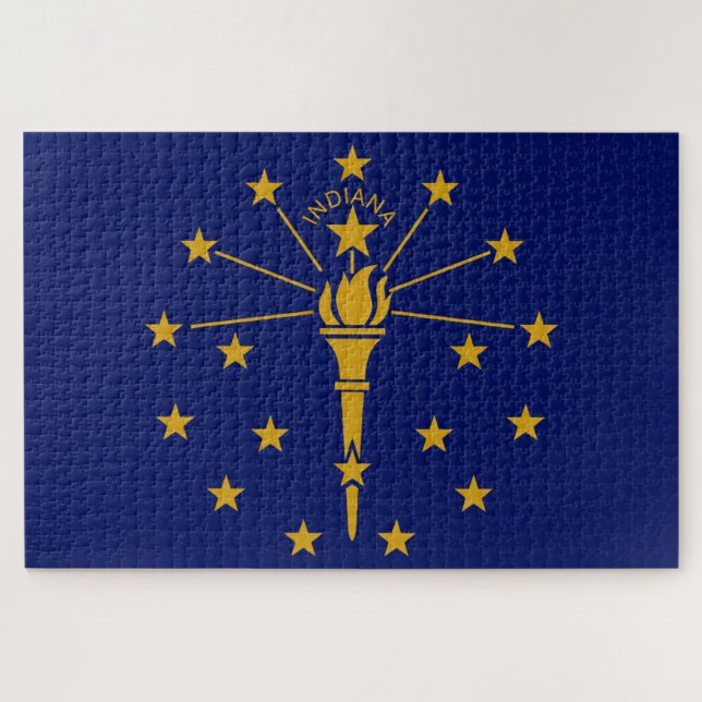 Quebra-cabeça Bandeira do Estado de Indiana (Horizontal)