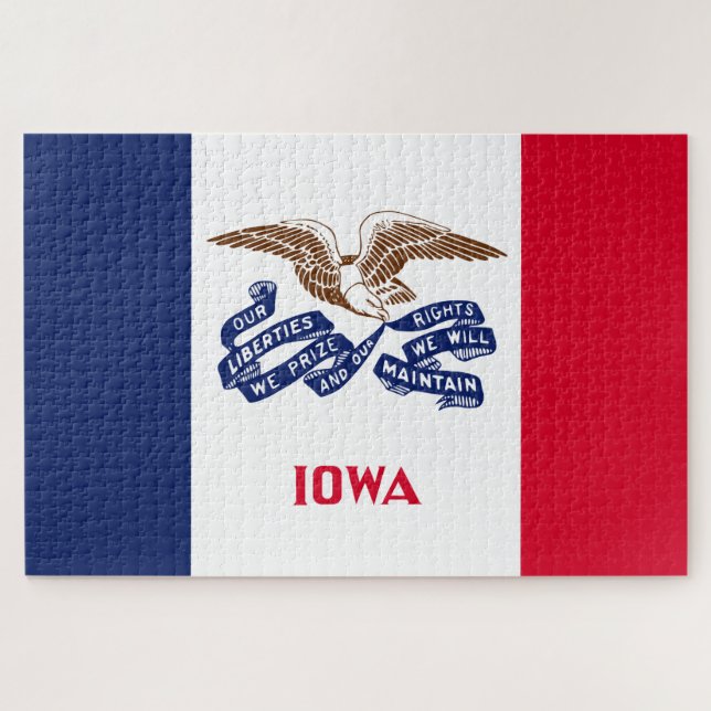 Quebra-cabeça Bandeira do Estado de Iowa (Horizontal)