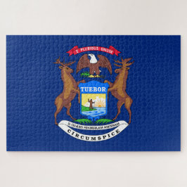 Quebra-cabeça Bandeira do Estado de Michigan