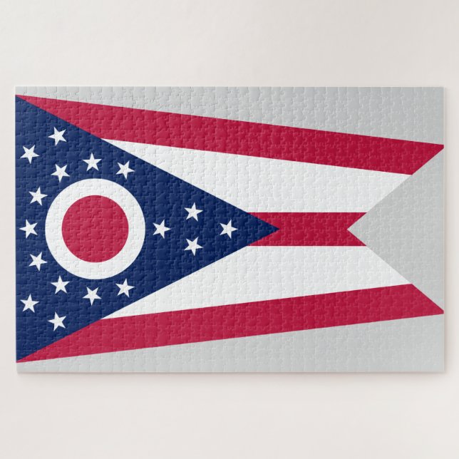 Quebra-cabeça Bandeira do Estado de Ohio (Horizontal)