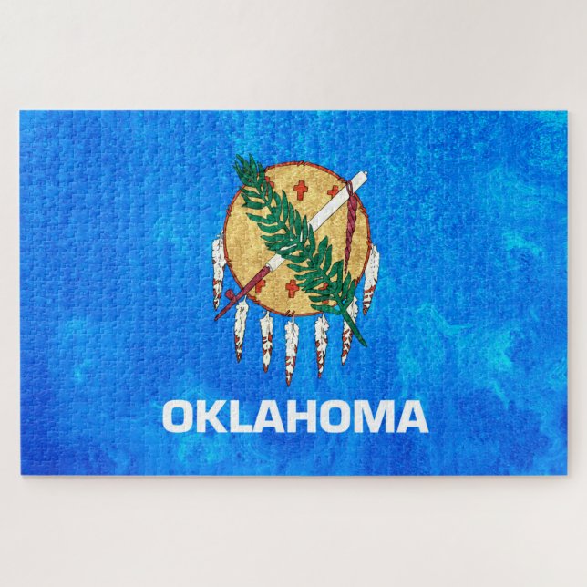 Quebra-cabeça Bandeira do Estado de Oklahoma (Horizontal)