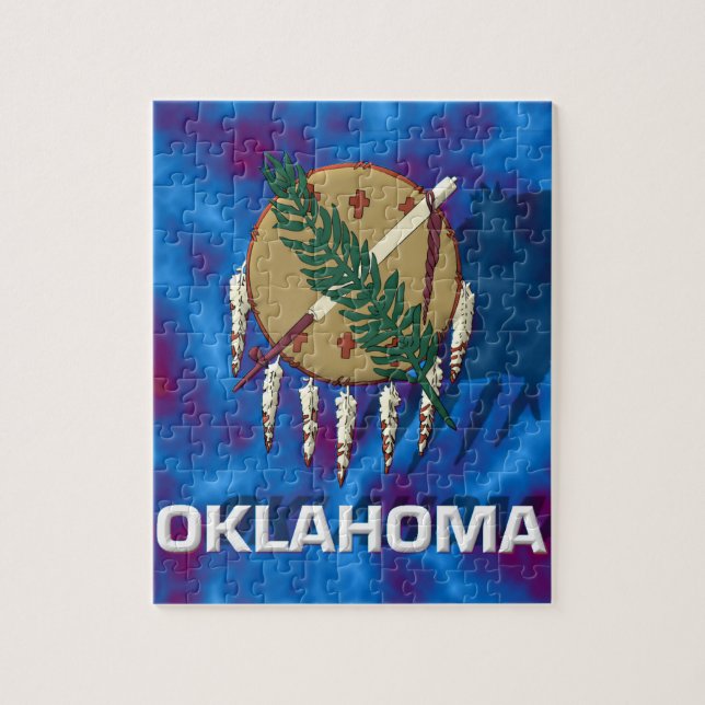 Quebra-cabeça Bandeira do estado de Oklahoma (Vertical)