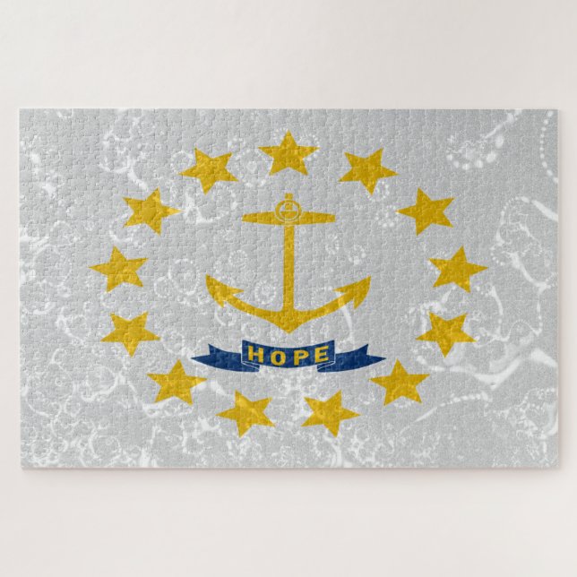 Quebra-cabeça Bandeira do Estado de Rhode Island (Horizontal)