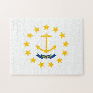 Quebra-cabeça Bandeira do Estado de Rhode Island, EUA