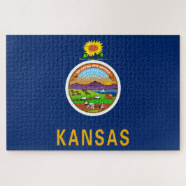 Quebra-cabeça Bandeira do Estado do Kansas